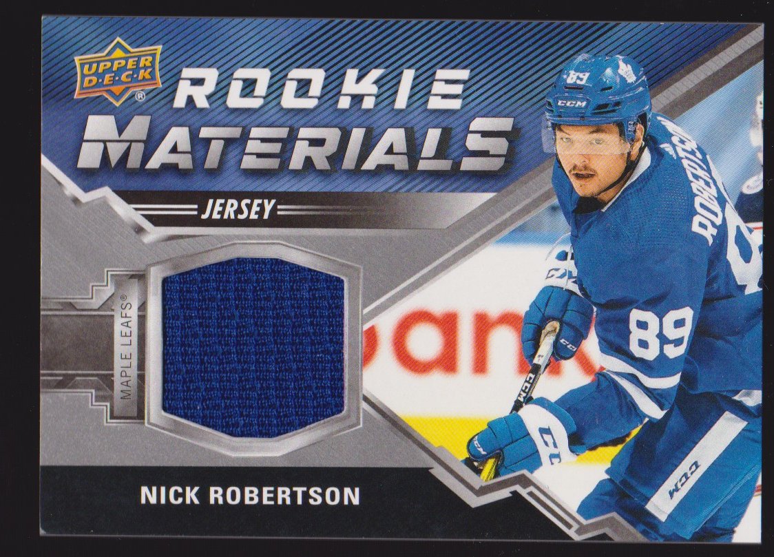 (image for) 2020-21 Upper Deck Rookie Materials #RMNR Nick Robertson